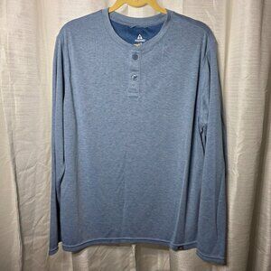 Ascend Men's Blue Henley Size Large
